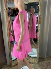 VTG Lexington 2 Jr Pink Drop Waist Pink Dress Sz 11 BW Check Buttons