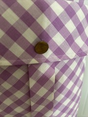 Vintage 1960’s Serbin Florida Designed By Muriel Ryan Purple Gingham House Dress