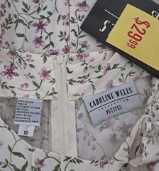 NWT Vtg 90s Midi Dress 12P Ditsy Floral Cottagecore Grunge Caroline Wells