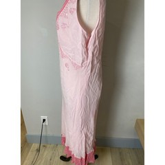Vintage 90s Chadwicks Pink Beaded Sequin Rayon Midi Dress XL Deadstock NWT Women
