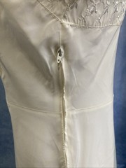 Vtg 50s 60s Barbizon Ariel Tafredda Full Slip White Taffeta Side Zip Fits XS/S