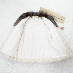 Silver Fox Design Coat Genuine Vintage Fur Japan