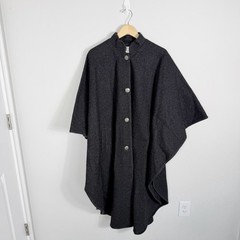 Vintage Caleigh Capes Celtic Wool Blend Cape Felt Dark Gray OSFM USA MADE