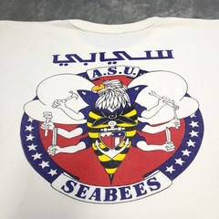 Vtg 90s Seabees Bahrain Arabian Gulf Deatruction Public Works XL Single Stitch