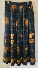 vintage 1980s EQUESTRIAN midi skirt by Susan Bristol Size 8, 30 inch waist
