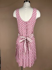 Vintage Women’s Size M Bust 36 inches Sleeveless Pink and White Polka Dot Dress