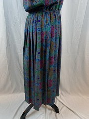 Vintage Leslie Fay Dress Women’s Size 8 Pleated Skirt Missing Tie