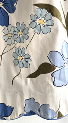Willi Smith Women’s Blue Floral Print Skirt Scalloped Hem Sz 8 Cotton Blend W36