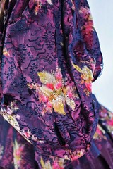 Victorian Silk Taffeta Afternoon Dress 1890, Museum Deaccession