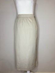 Vtg Prada Beige Cotton Blend Pencil Skirt 8 30 Waist Made in Italy Satin Lined