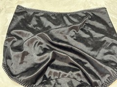 Vtg MARILYN MONROE 7159-49 Second Skin Satin 2X Black Leopard Panties #219