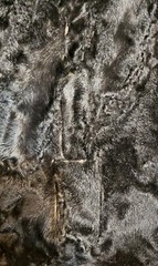 Vintage 1940s 50s Swakara Broadtail Karakul Astrakhan Fur Coat Silk Lined