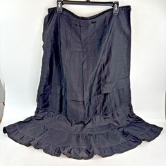 Antique 1890/1900 Victorian Edwardian Black Mourning Petticoat Skirt Slip