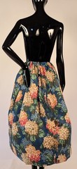 ROMANTIC VICTORIAN 1880’S HYDRANGEA FLORAL PRINT SKIRT 