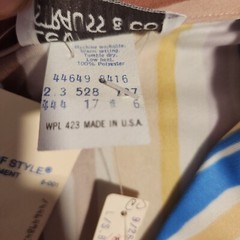 Vtg NWT 80s LEVI Staruss Striped Shirt Tab Logo Button Up NOS 70s Pull On Mates