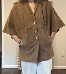 Vintage 70’s Altman Of Dallas Brown Suede Cape
