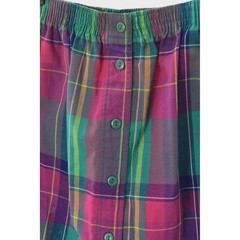 80s Vintage Plaid 2 Piece Skirt Set Womens XS Sleeveless Teal Pink Golf Polo 2