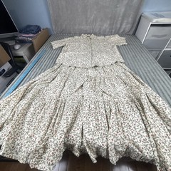 Vintage Willowbend Prairie Dress Set Womens XL Floral Calico Shirt Tiered Skirt