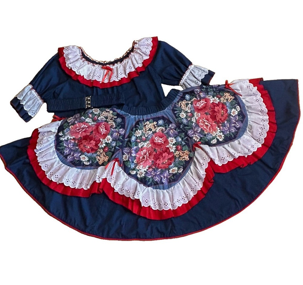 Vintage Tamarisk S Square Dance 3 Piece Outfit Western Cowgirl Rodeo Rockabilly