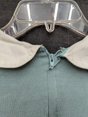 Lanz Original USA Vintage Dress Peter Pan Collar Blue/Green Cottage Core Size 12