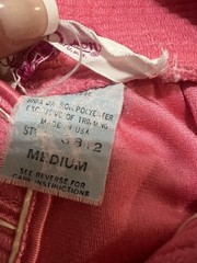 EVELYN PEARSON VINTAGE DACRON POLYESTER SNAP LOUNGE ROBE PINK M