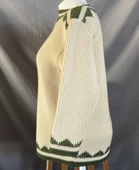 Vintage 1950s Carlo Gruber Wool Snow Ski Lodge Sweater Austria Boatneck Sz M