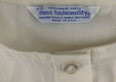 Vintage Miss Fashionality Women’s Blouse Pleated Front Permanent Press sz Small