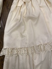 Vintage Oggee by Rizkallah Dress Cream Modest Long Sleeve Lace Prom Wedding