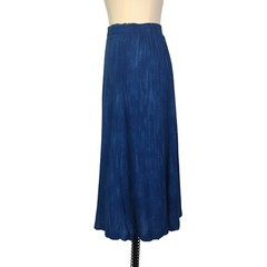 N Touch Vintage Womens Blue Rayon A-Line Midi Skirt, size 10, 26 – 30 waist