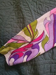 Paola Davitti Pucci-esque Vintage POP ART Psychedelic Mod Flower Print Silk Top