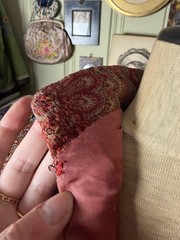 Vintage 1960s Qipao Style Dress, Victorian Paisley Shawl