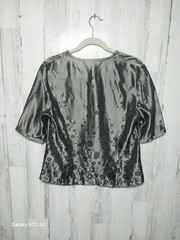 Vintage Patra Women’s Size 12 Floral Embroidered Satin Top