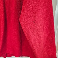 Vintage Christmas Cardigan Women 2X Red Fleece Holiday Party Cottage Granny