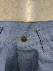 Vintage 80s Sears Put On Shop Cotton Blend Blue Flare Pants 28×31 (fits 27×30)
