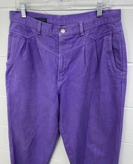 VTG Women’s 90s Purple Denim Rocky Mountain Jeans Sz 33 1990s Rockies Bareback