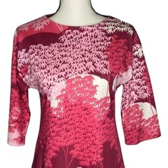 Vintage Tori Sport Tunic Dress Retro Honolulu Hawaiian Pinks White Size S
