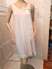 VTG 50’s/60’s SHADOWLINE Nylon LACE Midi NIGHTGOWN & ROBE Romantic Lingerie Set