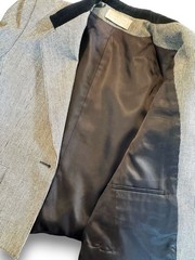 Vintage Evan Picone Houndtooth Blazer Jacket with Velvet Collar ILGWU Union Tag