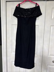 Princess Diana Revenge Dress Black Off Shoulder Corset High Slit Cocktail Dress