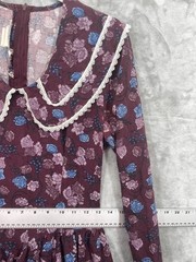 VTG 80s Gunne Sax Jessica McClintock Floral Prairie Dress Purple Size Small?