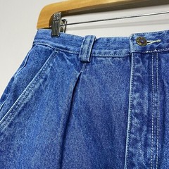 Vintage Bon Jour High Waisted Pleated Blue Jeans Size 14 (27X26)
