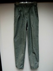 VTG TOMMY HILFIGER Cotton Pants Houndstooth Teal Blue Navy 26 1/2 x 30 1/2 6 EUC