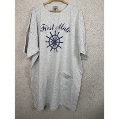 Vintage 90s First Mate Nautical Ship Wheel T-Shirt Dress Made in USA OS