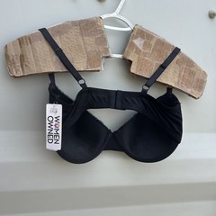 Vintage Smart & Sexy Black Lace Underwire Bra 38DD Floral Sheer late 1990s/Y2K❤️