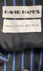 David Hayes Saks Fifth Avenue Women’s Wool Pinstripe Skirt Suit Size 10