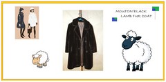 VINTAGE. LADIES LONG BLACK MOUTON LAMB FUR COAT. VERY SOFT. USA SELLER.