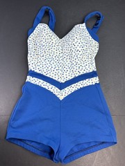 Vintage Robby Len One Piece Swimsuit Mod 60s 70s Pin Up Multicolor size 10/32