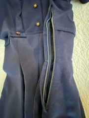 1950’s Vintage Nathan Strong Navy Travel Business Dress Side Zip No Tags