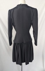 Vintage 1980s Pauline Trigere Cocktail Dress Sz M Exc Cond