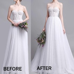 Hoopless Maxi Crinoline Wedding Underskirt Petticoat Evening (L/XL, White)